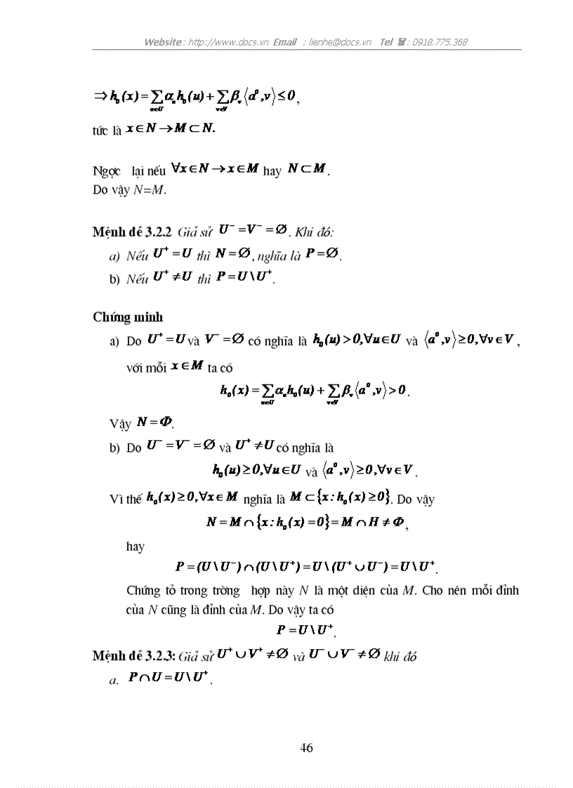 image for page Một số khái niệm cơ bản về giải tích lồi và bài toán qui hoạch tuyến tính