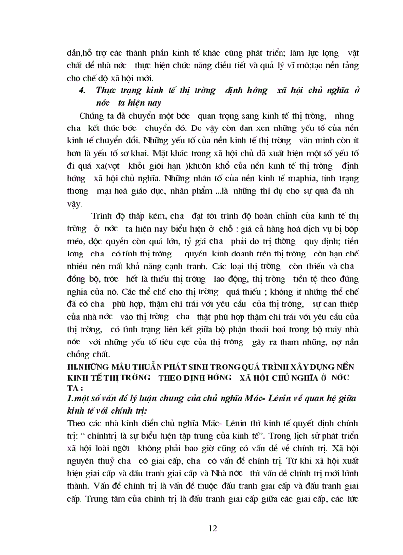 image for page Mâu thuẫn biện chứng trong quá trình XD nền kinh tế thị trường theo định hướng XHCN ở VN