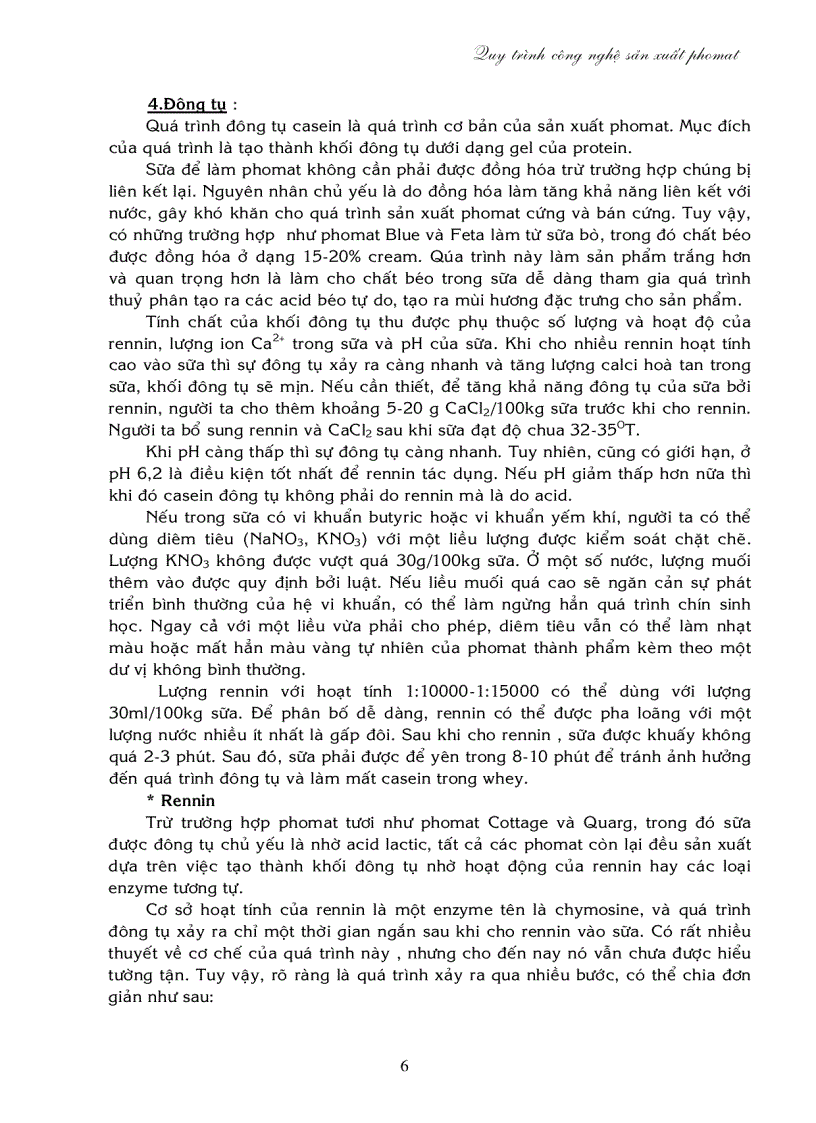 image for page Quy trình công nghệ sản xuất phô mai