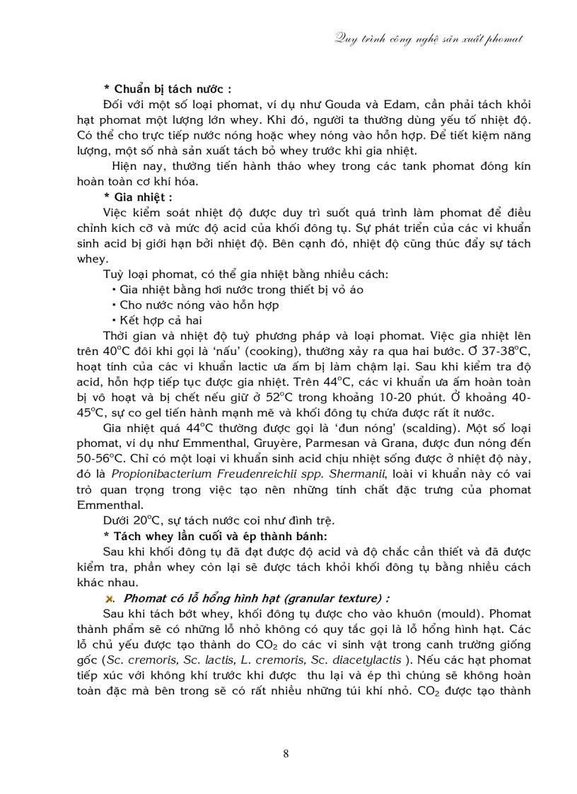 image for page Quy trình công nghệ sản xuất phô mai