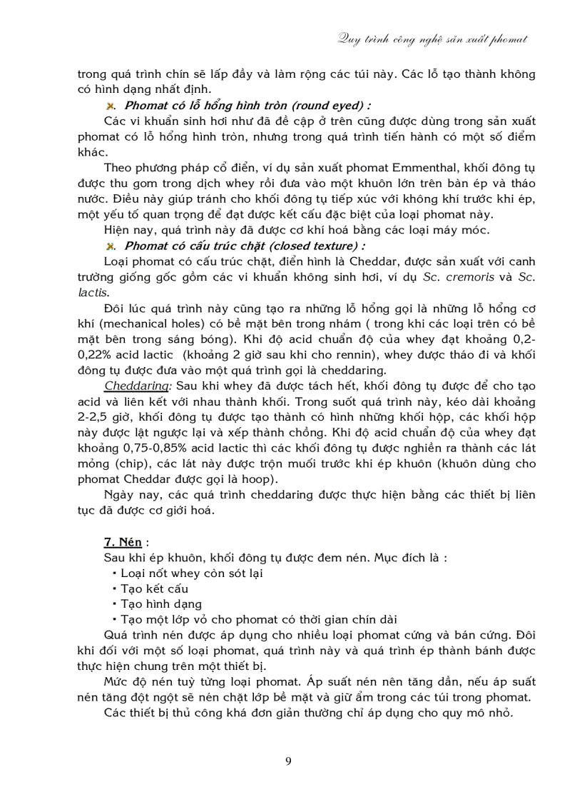 image for page Quy trình công nghệ sản xuất phô mai