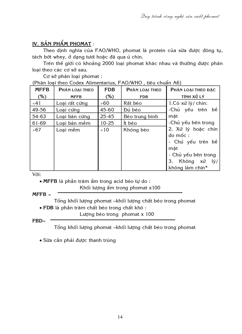 image for page Quy trình công nghệ sản xuất phô mai