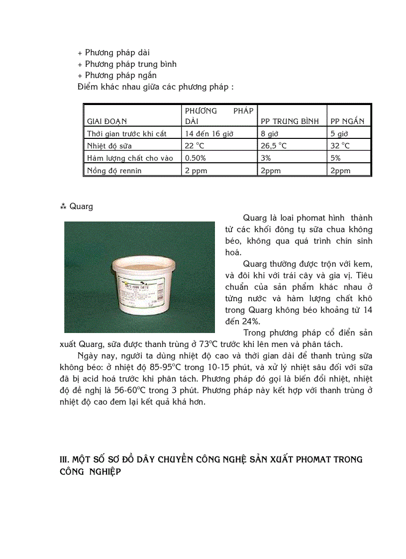 image for page Quy trình công nghệ sản xuất phô mai