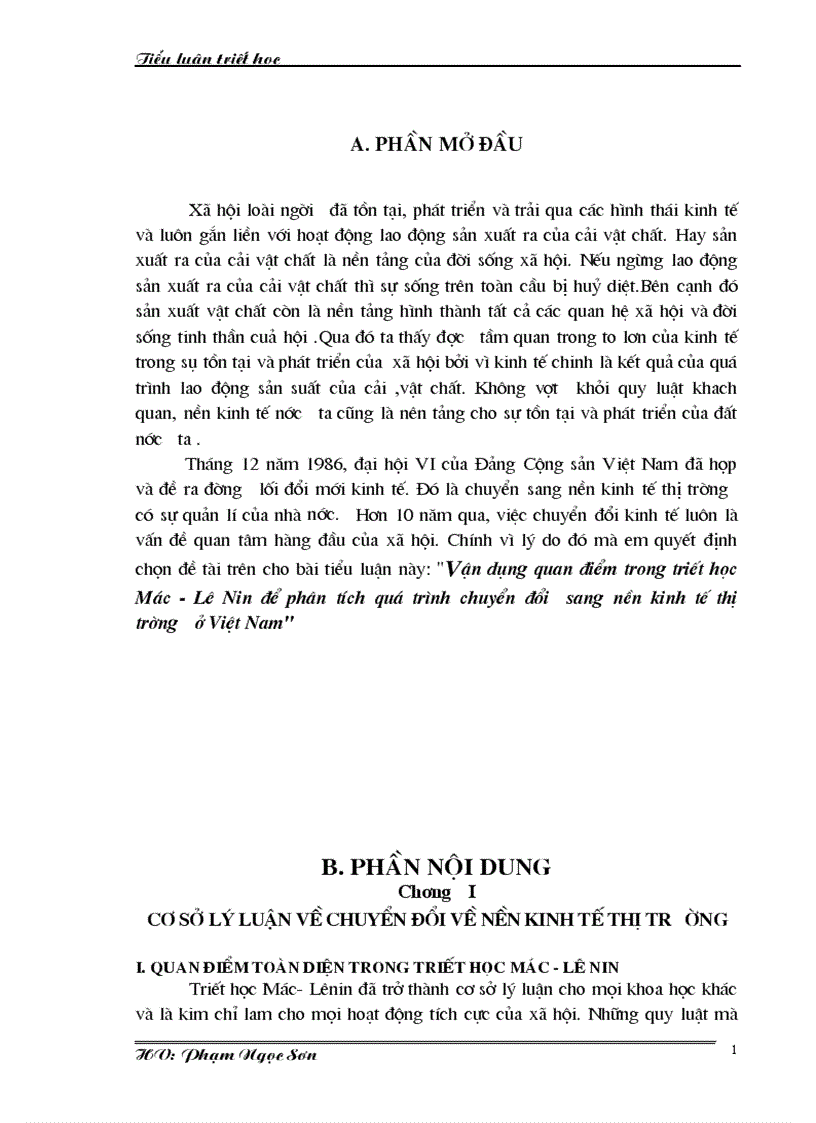 image for page Quá trình chuyển đổi sang nền KTTT và sự vận dụng quan điểm triết học Mác Lênin