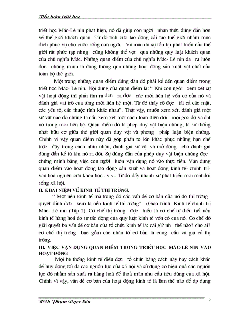 image for page Quá trình chuyển đổi sang nền KTTT và sự vận dụng quan điểm triết học Mác Lênin