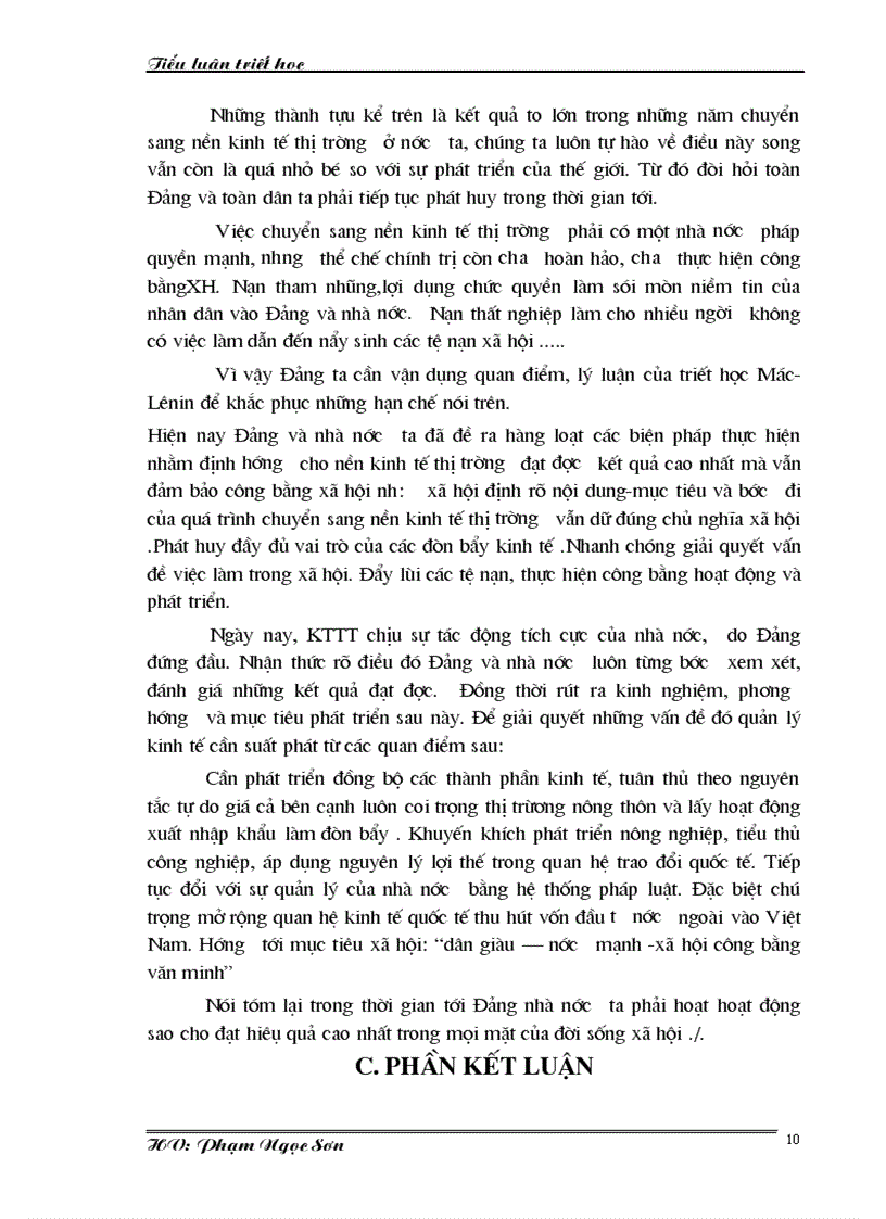 image for page Quá trình chuyển đổi sang nền KTTT và sự vận dụng quan điểm triết học Mác Lênin