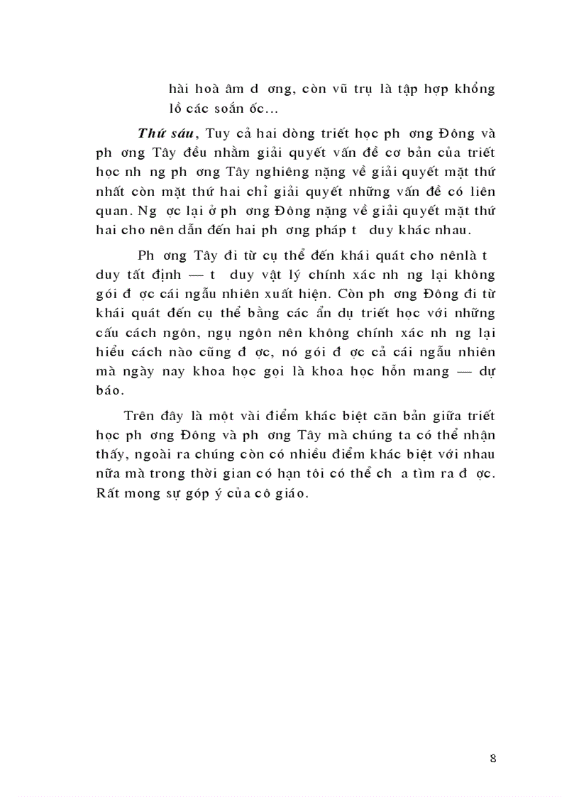 image for page Sự khác biệt giữa triết học phương Đông và phương Tây