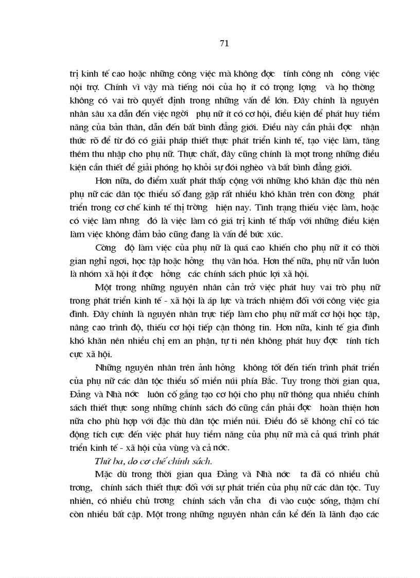image for page Phát huy tiềm năng của phụ nữ dân tộc thiểu số trong quá trình phát triển kinh tế xã hội ở các tỉnh miền núi phía Bắc nước ta hiện nay