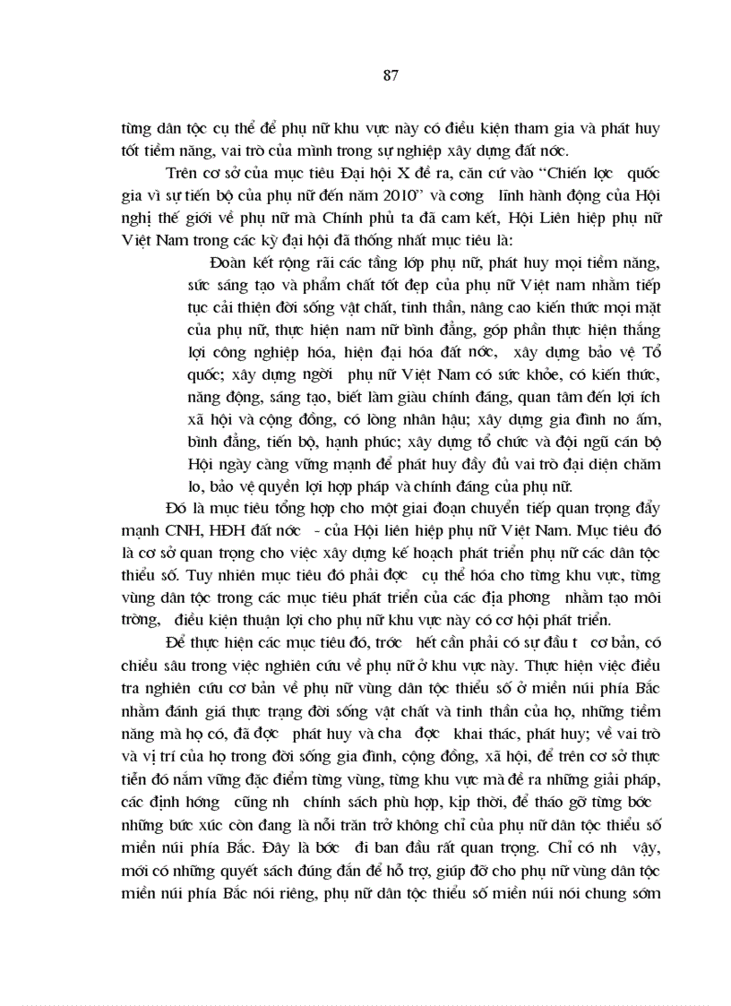 image for page Phát huy tiềm năng của phụ nữ dân tộc thiểu số trong quá trình phát triển kinh tế xã hội ở các tỉnh miền núi phía Bắc nước ta hiện nay