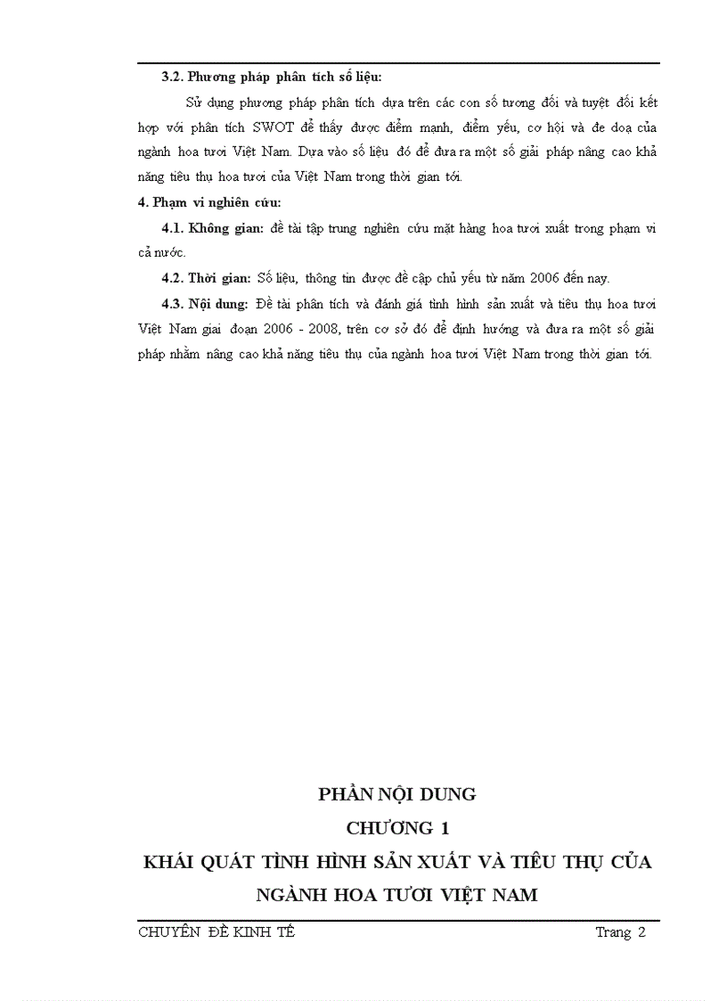image for page Đánh giá tình hình sản xuất và tiêu thụ hoa tươi Việt Nam giai đoạn 2006 2008