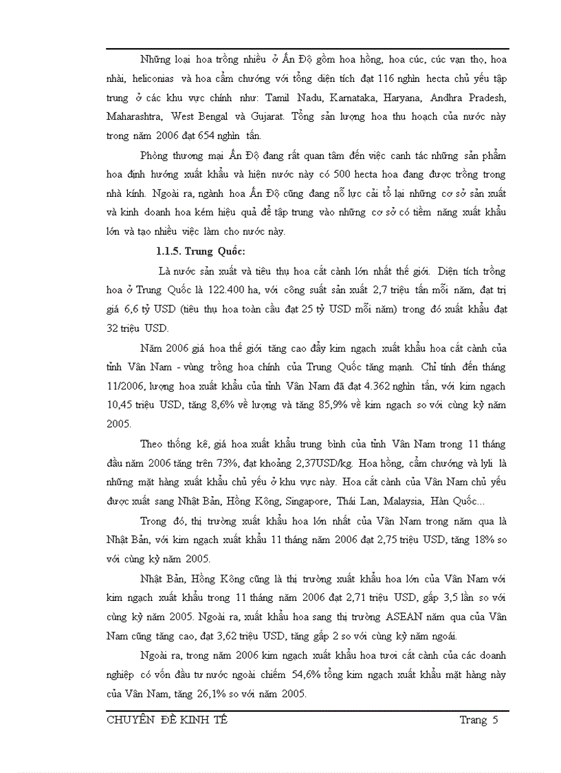 image for page Đánh giá tình hình sản xuất và tiêu thụ hoa tươi Việt Nam giai đoạn 2006 2008