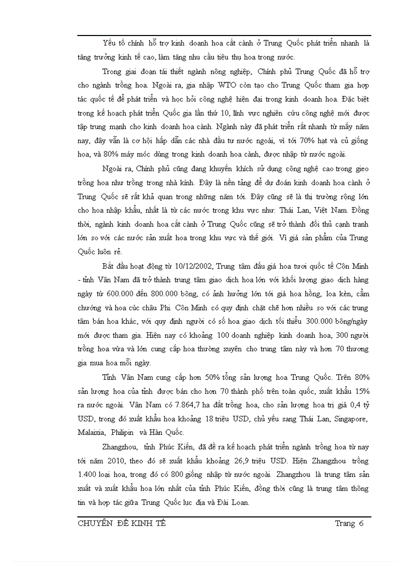 Đánh giá tình hình sản xuất và tiêu thụ hoa tươi Việt Nam giai đoạn 2006 2008