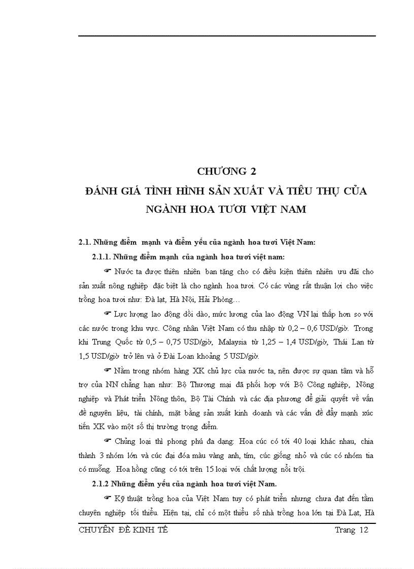 image for page Đánh giá tình hình sản xuất và tiêu thụ hoa tươi Việt Nam giai đoạn 2006 2008