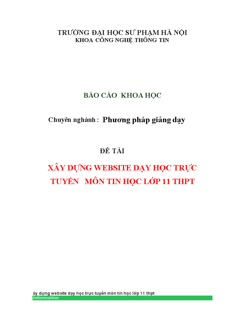 image for page Xây dựng website dạy học trực tuyến môn tin học lớp 11 thpt