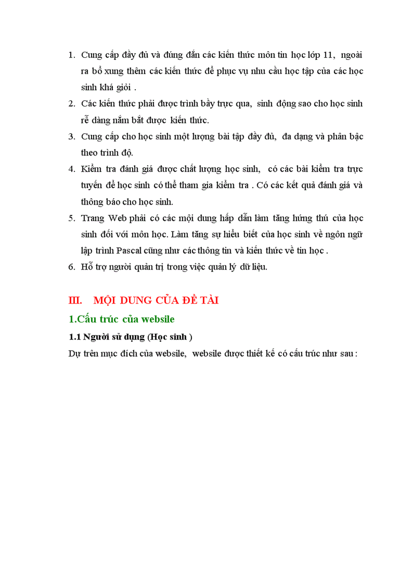 image for page Xây dựng website dạy học trực tuyến môn tin học lớp 11 thpt