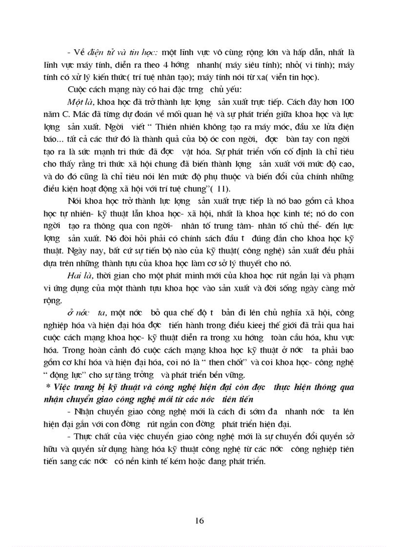 image for page Vấn đề đổi mới LLSX và QHSX trong quá trình CNH HĐH ở VN