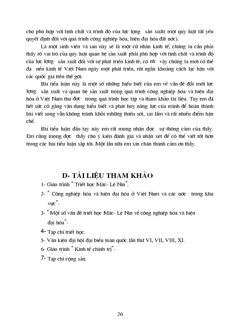 image for page Vấn đề đổi mới LLSX và QHSX trong quá trình CNH HĐH ở VN