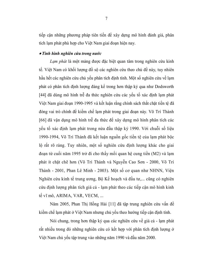 image for page Tiếp cận và phân tích động thái giá cả lạm phát của Việt Nam trong thời kỳ Đổi mới bằng một số mô hình toán kinh tế