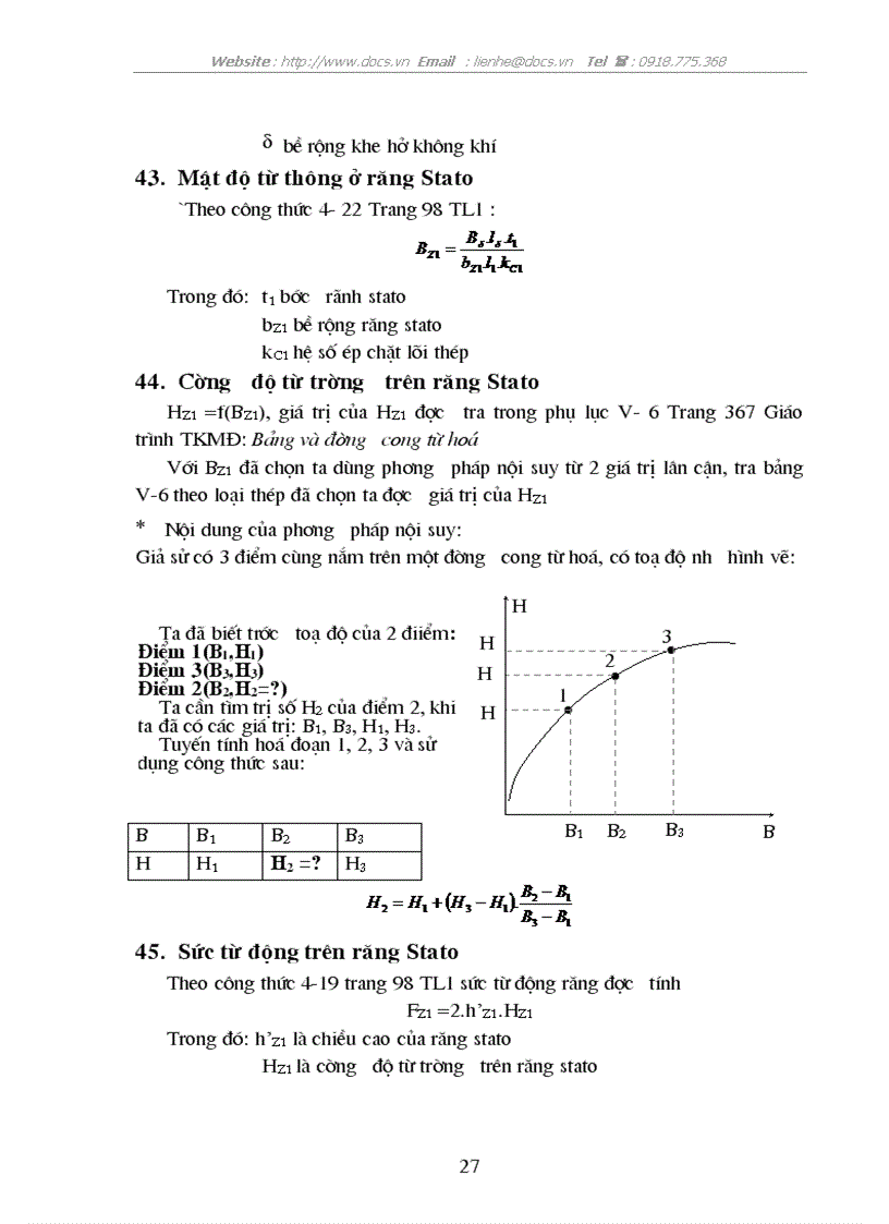 image for page Các thông số định mức
