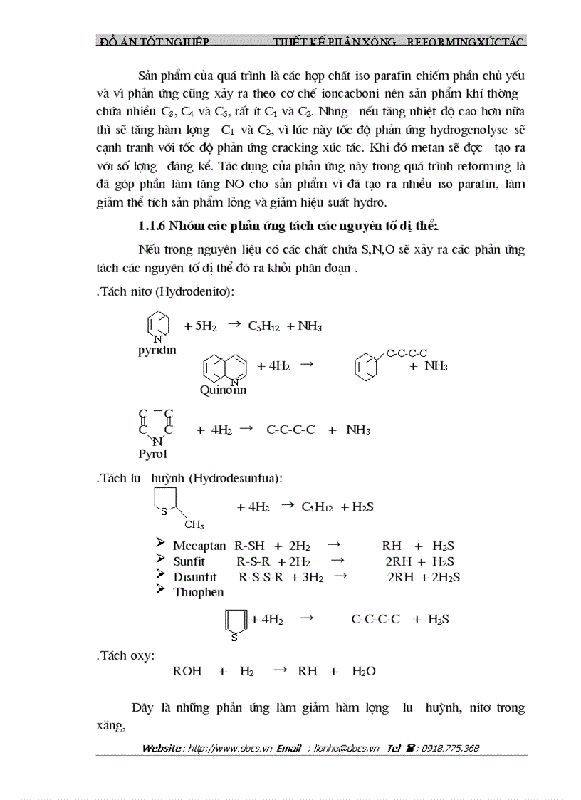 image for page Thiết kế phân xưởng reforming xúctác