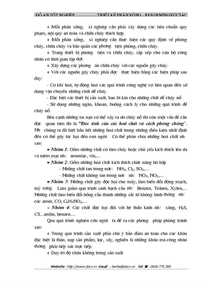 image for page Thiết kế phân xưởng reforming xúctác