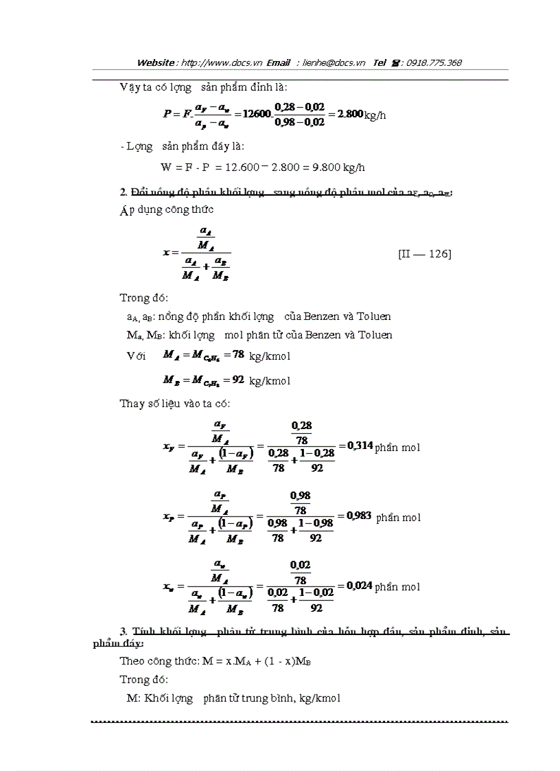 image for page Tính toán và thiết kế bản đồ án thiết kế tháp chưng luyện liên tục hai câú tử Benzen và Tooluen