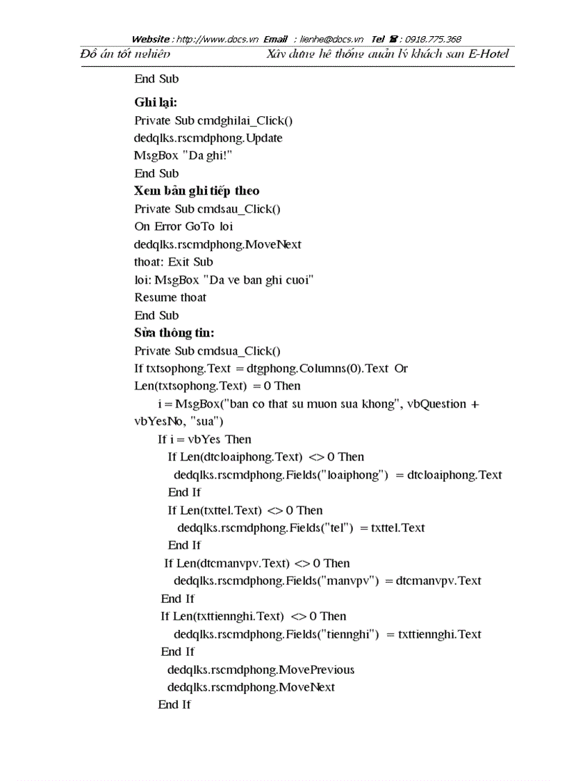 image for page Xây dựng hệ thống quản lý khách sạn E Hotel