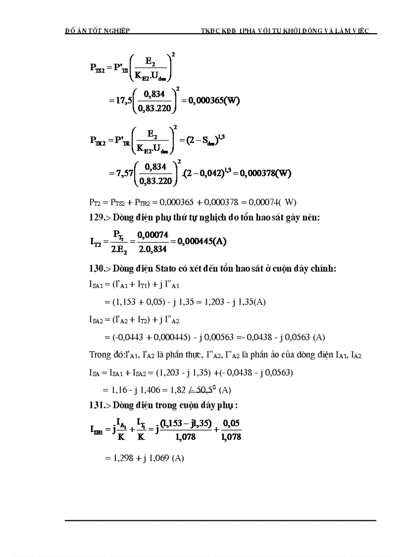 image for page Tính toán động cơ một pha điện dung làm việc