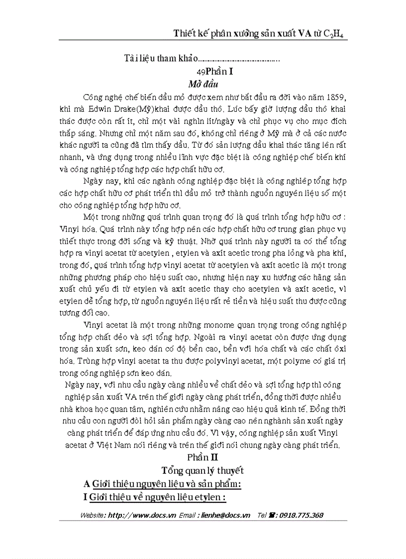 image for page Thiết kế phân xưởng sản xuất VA từ C2H4