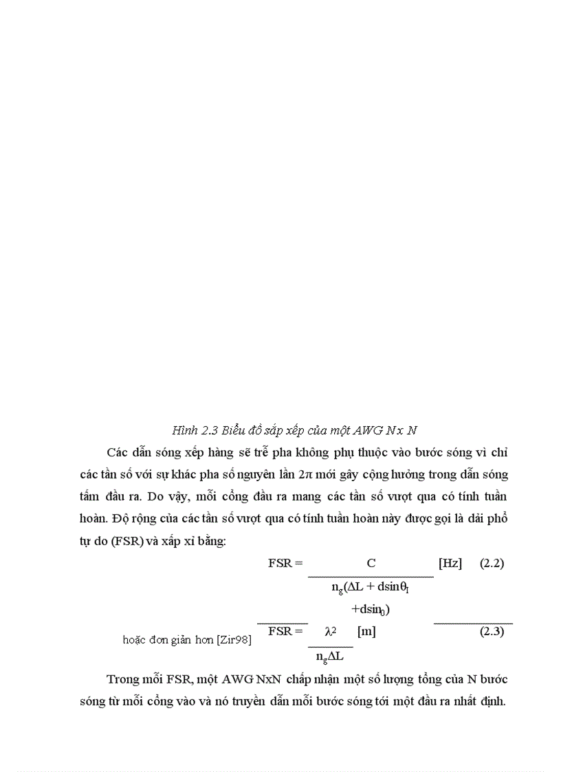 image for page Mạng man đơn chặng lựa chọn bước sóng dựa trên awg