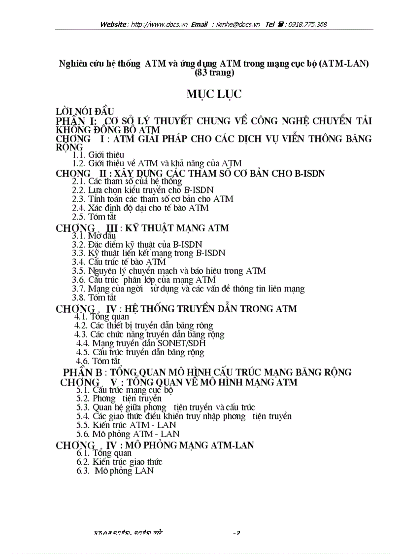 image for page Nghiên cứu hệ thống ATM và ứng dụng ATM trong mạng cục bộ ATM LAN