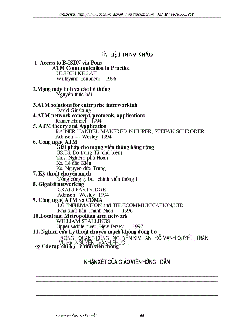 image for page Nghiên cứu hệ thống ATM và ứng dụng ATM trong mạng cục bộ ATM LAN