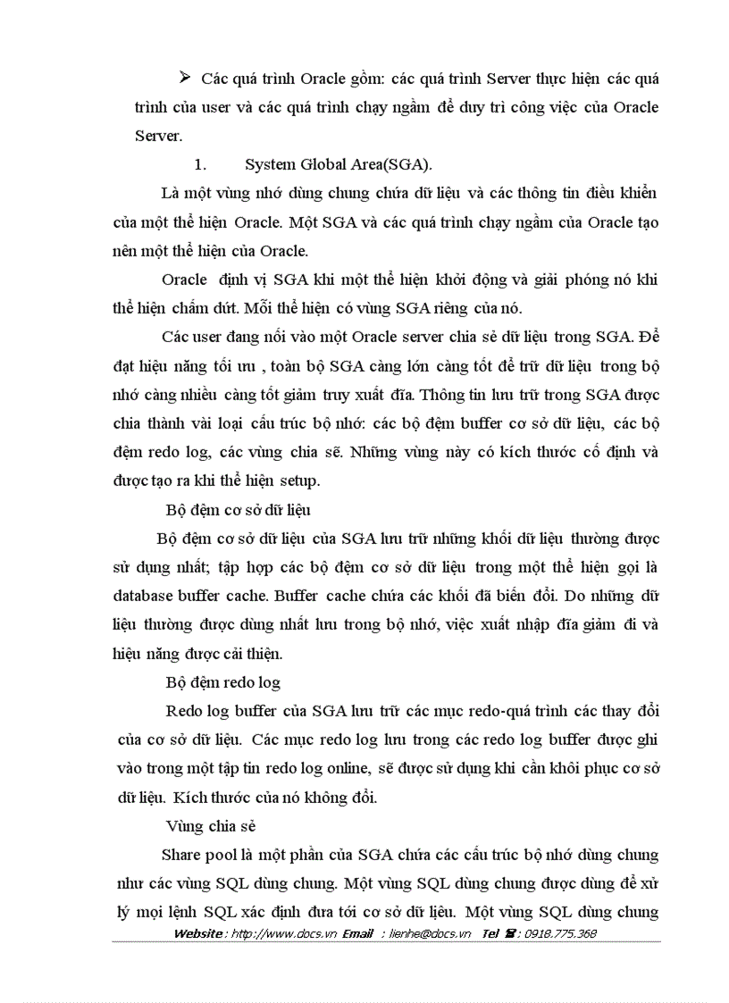 image for page Hệ quản trị cơ sở dữ liệu Oracle để xây dựng hệ thống bán hàng tại công ty VINDA