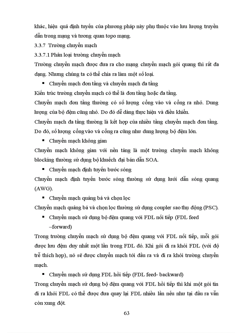 image for page Chuyển mạch gói trong mạng quang WDM