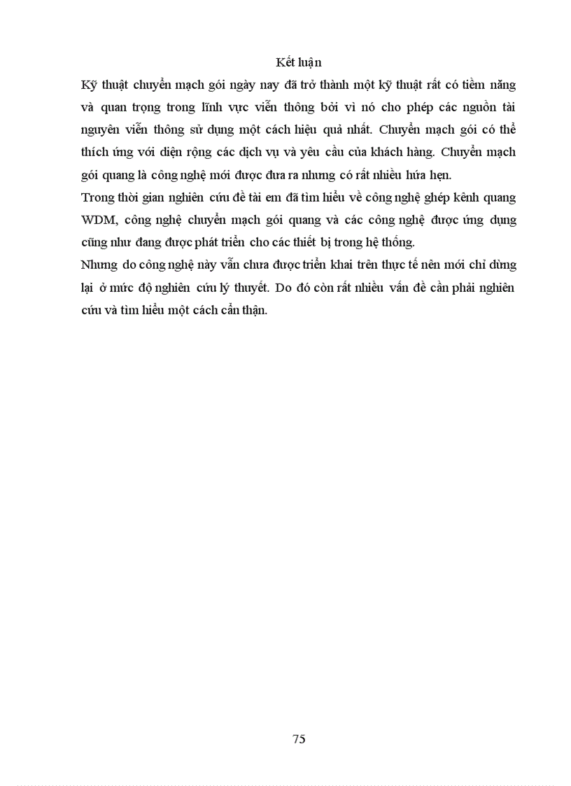 image for page Chuyển mạch gói trong mạng quang WDM