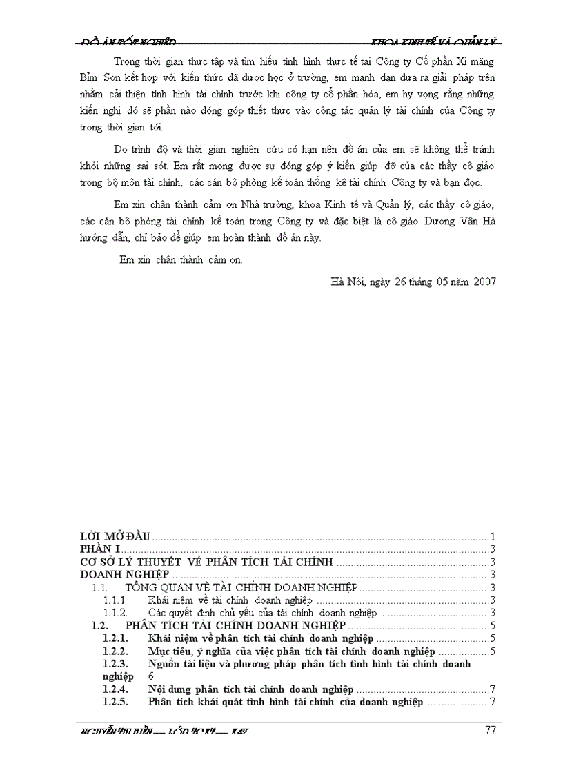 image for page Phân tích tình hình tài chính ở Công ty cổ phần Xi măng Bỉm Sơn và đề xuất biện pháp cải thiện tình hình tài chính của Công ty cổ phần Xi măng Bỉm Sơn