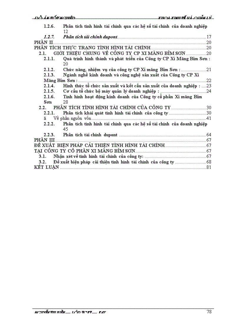 image for page Phân tích tình hình tài chính ở Công ty cổ phần Xi măng Bỉm Sơn và đề xuất biện pháp cải thiện tình hình tài chính của Công ty cổ phần Xi măng Bỉm Sơn