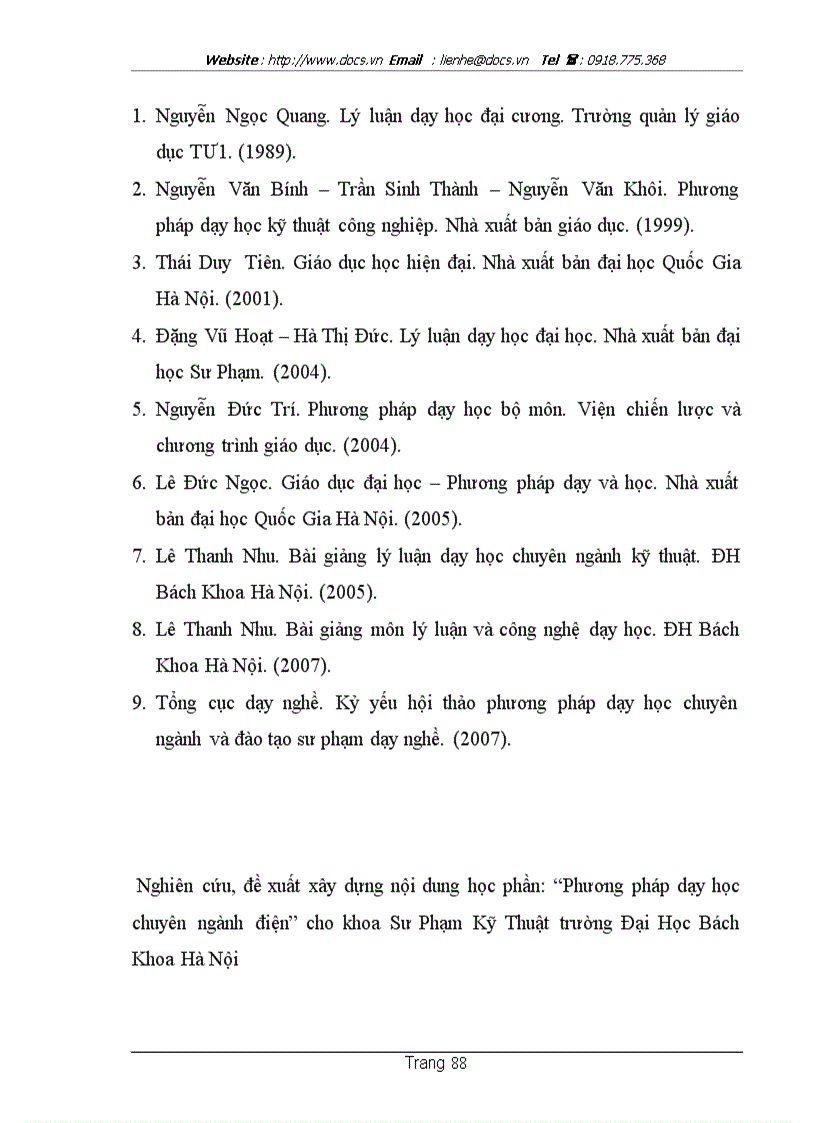 image for page Nghiên cứu đề xuất xây dựng nội dung học phần Phương pháp dạy học chuyên ngành điện cho khoa Sư Phạm Kỹ Thuật trường Đại Học Bách Khoa Hà Nội