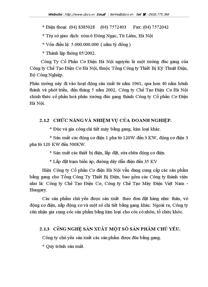 image for page Phân tích và đề xuất biện pháp nâng cao hiệu quả kinh doanh tại Công ty Cổ Phần Cơ Điện Hà Nội