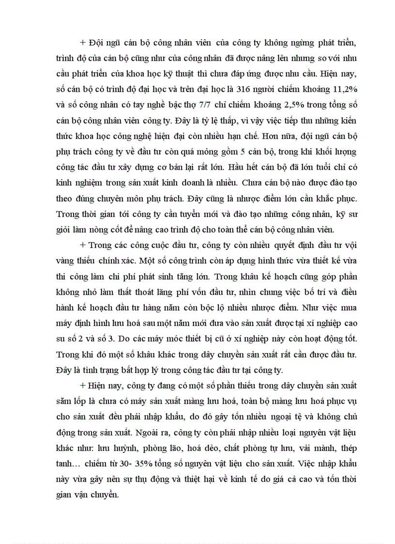 image for page Xem xét và đánh giá thực trạng đầu tư nâng cao khả năng cạnh tranh của Công ty Cao su Sao Vàng