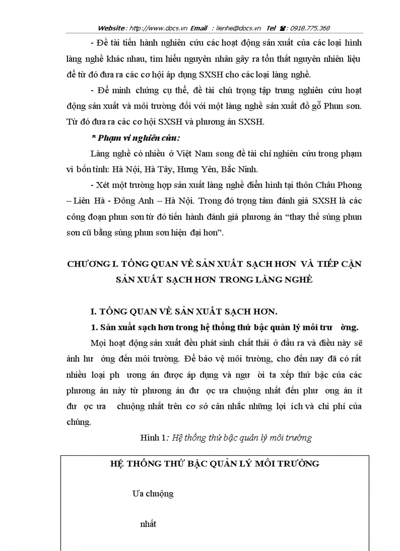 image for page Bước đầu nghiên cứu tiềm năng áp dụng sản xuất sạch hơn trong các làng nghề Hà Nội và một số tỉnh lân cận trường hợp làng nghề sản xuất đồ gỗ phun s