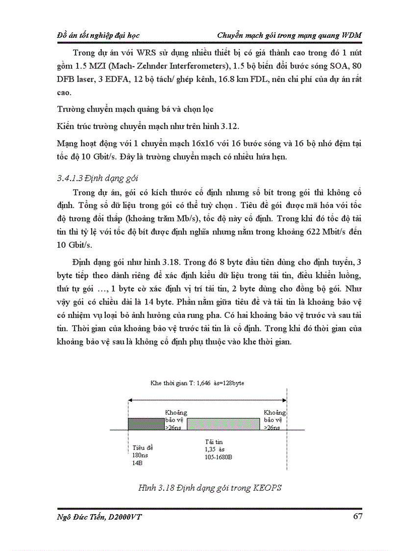 image for page Chuyển mạch gói trong mạng quang WDM