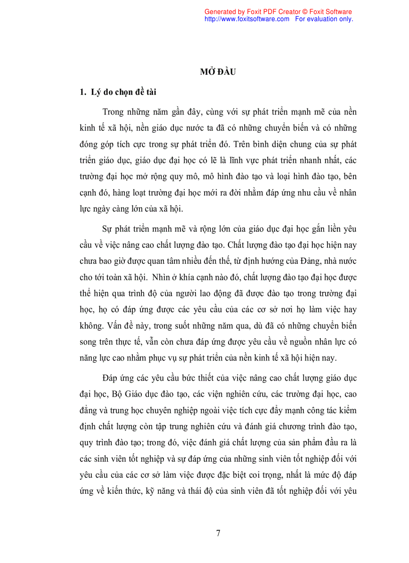 image for page Đánh giá mức độ đáp ứng về kiến thức kỹ năng và thái độ của cử nhân giáo dục đặc biệt trường ĐHSP hà nội đối với yêu cầu của thị trường lao động