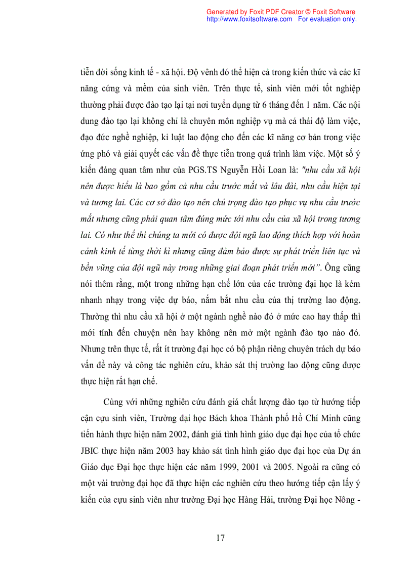 image for page Đánh giá mức độ đáp ứng về kiến thức kỹ năng và thái độ của cử nhân giáo dục đặc biệt trường ĐHSP hà nội đối với yêu cầu của thị trường lao động