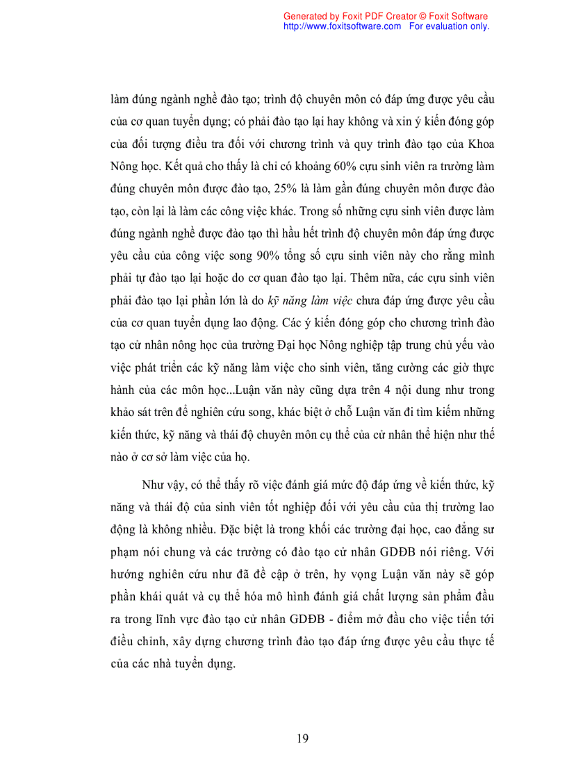 image for page Đánh giá mức độ đáp ứng về kiến thức kỹ năng và thái độ của cử nhân giáo dục đặc biệt trường ĐHSP hà nội đối với yêu cầu của thị trường lao động