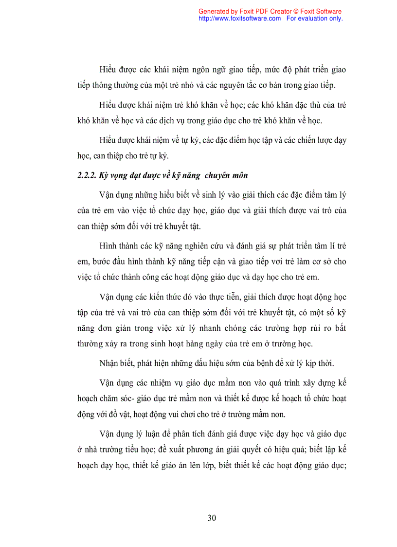 image for page Đánh giá mức độ đáp ứng về kiến thức kỹ năng và thái độ của cử nhân giáo dục đặc biệt trường ĐHSP hà nội đối với yêu cầu của thị trường lao động