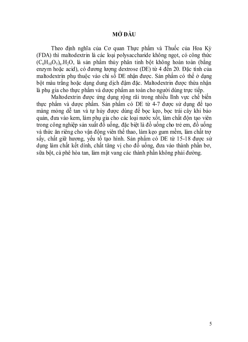 image for page Công nghệ sản xuất Maltodextrin từ tinh bột bắp chỉ số DE 10