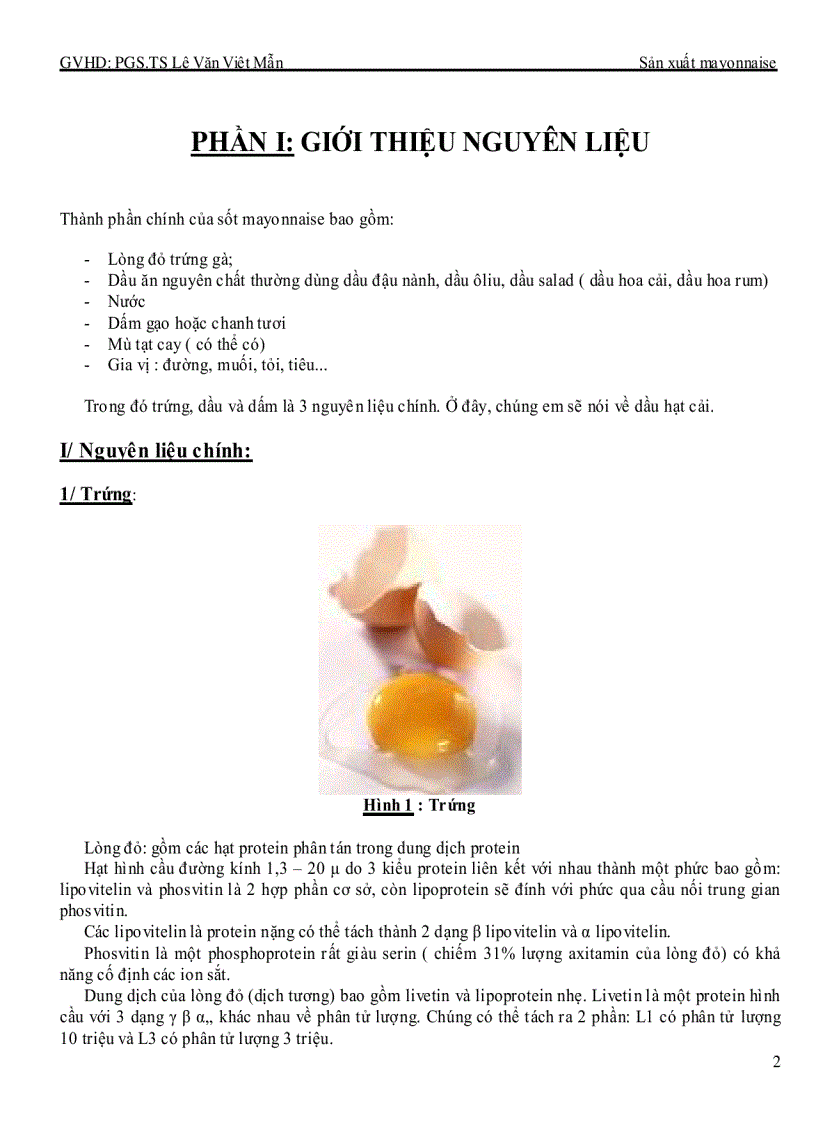 image for page Công nghệ sản xuất Mayonnaise