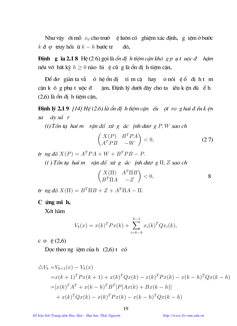 image for page Một số tính chất chọn lọc về hệ động lực rời rạc