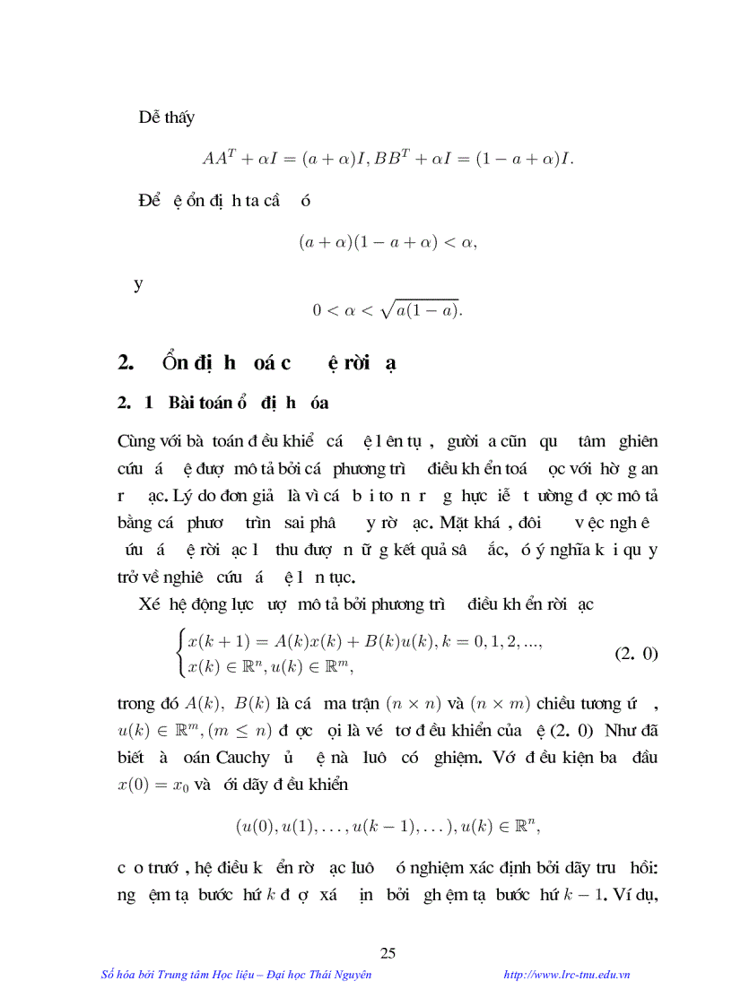 image for page Một số tính chất chọn lọc về hệ động lực rời rạc